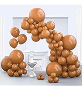 Zingnify Light Brown Balloons, 150 pcs Different Sizes Pack of 18 Inch 12 Inch 10 Inch 5 Inch Car...