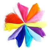 YIYIZI Jongliertücher 12 Stück, Chiffontücher 60x60cm, Bunte Tücher...