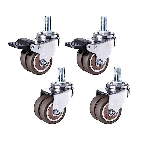 Roulettes en caoutchouc M10 X 25mm pivotantes et robustes pour meubles de maison
