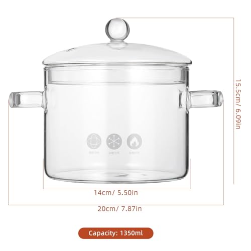 Bol à nouilles en verre avec couvercle à ventilation rapide PLAFOPE 1350ml - 3