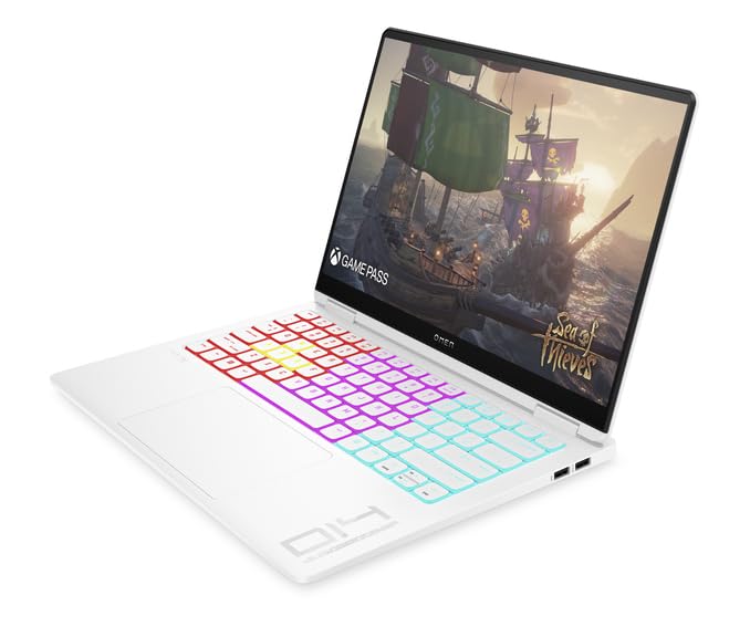 HP OMEN Transcend laptop gamingowy, 14" 2,8K OLED 120 Hz, Intel Core Ultra 7 155H, 16 GB DDR5 RAM, 1 TB SSD, NVIDIA GeForce RTX 4060 (8 GB), QWERTZ, Windows 11, biały wraz z HyperX Cloud III Wireless