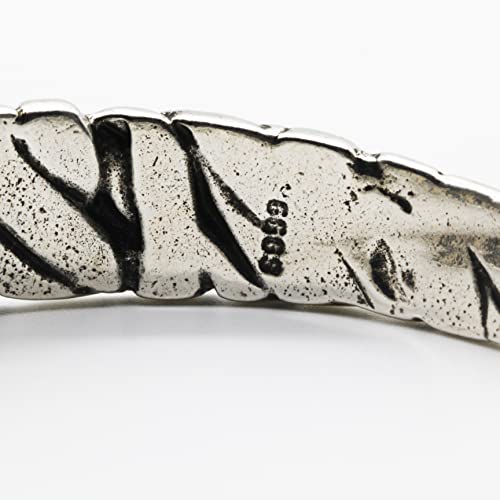 Innocence S999 Antique Silver Plated Wide Cuff Bracelet For Men Women Adjustable Opening Retro Twisted Braided Bracelets Gift Jewelry (Wide Braid) #TOP3