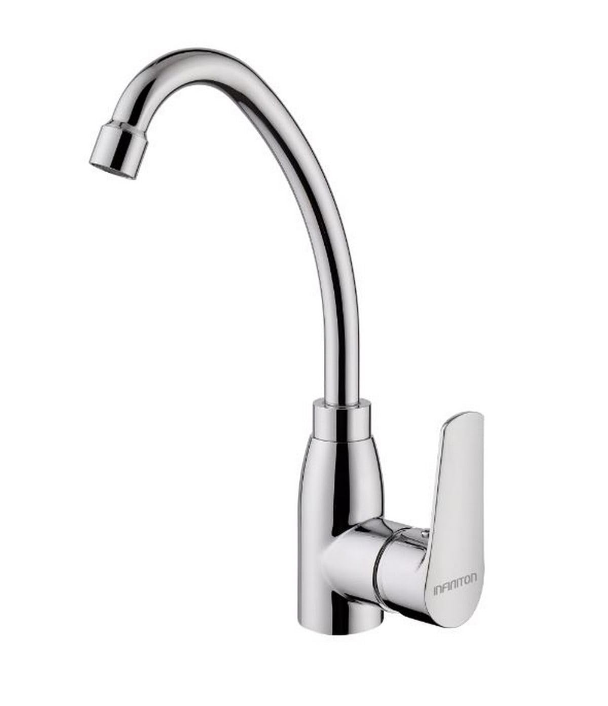 Grifo de Cocina INFINITON PerezACH313 – Acero Inoxidable Cromado, Monomando, Caño Alto 30 cm, Giro 360°, Eco Design