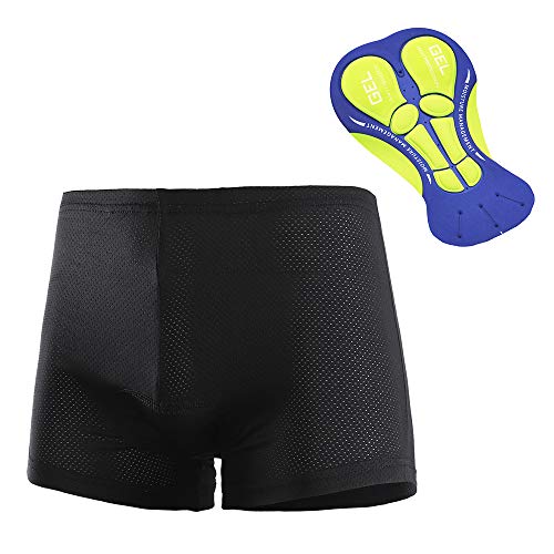 Shorts de ciclismo, Andoer Roupa íntima de ciclismo masculino respirável 3D com gel acolchoado para