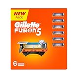 Gillette Fusion Manual Blades for men - 6 count Super Value Pack for Perfect Shave and Perfect Beard Shape with styling back blade| Blades for shaving