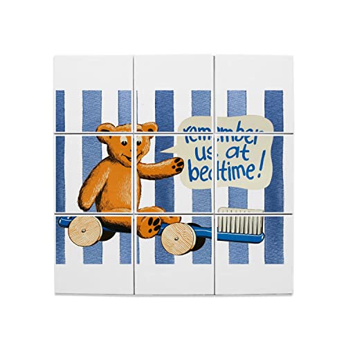 Carreaux Céramique Ourson Décoratifs 20x20 cm pour Salle de Bain Enfant