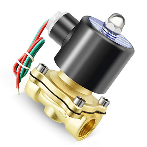 Tailonz Pneumatic 3/4 Inch Npt 12V/24V/110V/220V Brass Electric Solenoid Valve 2W-200-20 Normally Closed Water, Air, Diesel #TOP4