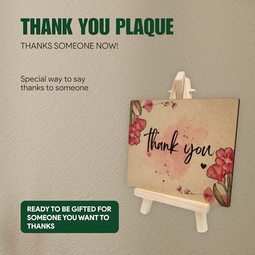 tinydabba Wooden Thank You Plaque with Easel – Gratitude Decor by tinydabba - 2