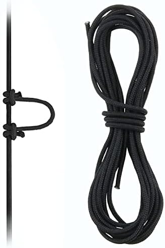 AYLIFU 1PCS Archery D Loop Ropes 10 Feet D Release Buckle Loop Ropes for Compound Bowstring Archery（Black,10 Feet）