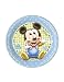 Produktbild Disney Baby Mickey Maus - 8 Pappteller 20 cm Kindergeburtstag blau