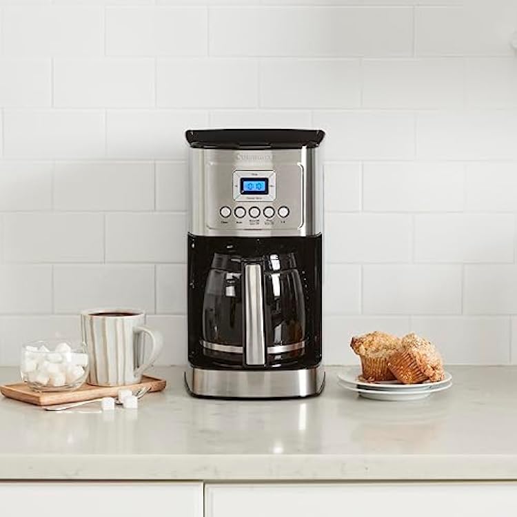 Cuisinart Coffee Maker, 14-Cup Glass Carafe, Fully Automatic for Brew Strength Control & 1-4 Cup Setting, Stainless Steel, DCC-3200P1 & 17-Inch Chef's Classic Nonstick Bakeware Cookie Sheet, Champagne