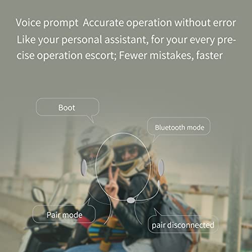 G G-Wei Motorcycle Bluetooth Helmet Headset E1,2 Riders Motorbike Intercom Headset With Cvc Noise Cancellation Stereo Music Ipx6 Waterproof For Modular And 3/4 Open Face Helmet #TOP4