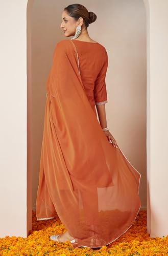 Ensemble kurta A-Line Janasya la solution coton contre la chaleur - 4