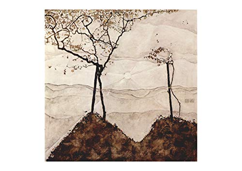Affiche Egon Schiele Lean Trees tableau mat grand format pour une ambiance poétique