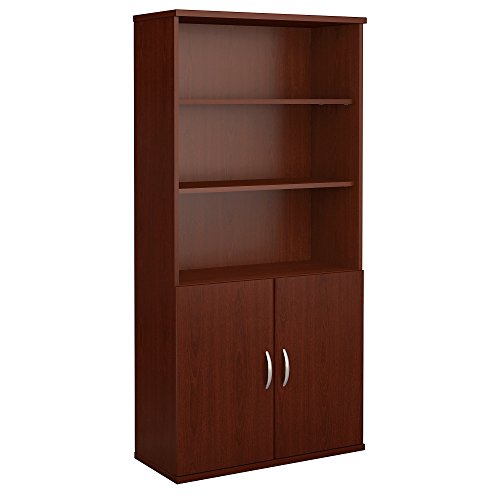 Bush Business Furniture Series C 36W 5 Shelf Bookcase with Doors in Mahogany Amazon price