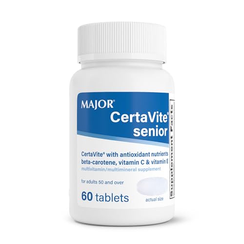 MAJOR CertaVite Senior Multivitamin with Antioxidants – Multivitamin for Women and Men with Beta-Carotene, Iron, Vitamin C & E – Supports Immunity, Energy & Vision – 60 Tablets