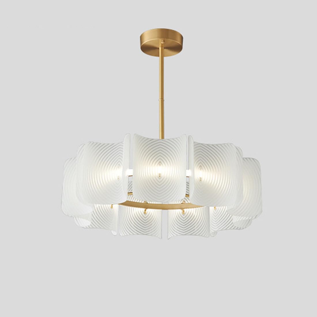 HXYSXHJUO LED wabi-sabi style living room chandelier, light luxury full copper decorative bedroom study sample lamps and lanterns,Single,40cm