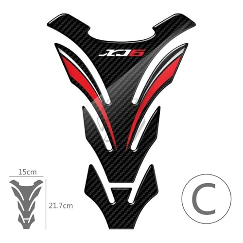 Accesorios motocicleta adhesivo protector depósito carbono Yamaha XJ6 2