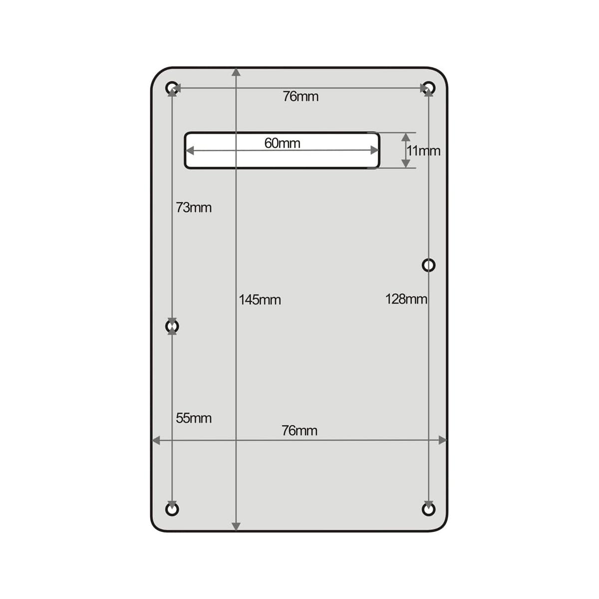 PAGOC1 White 1 PlStrat Pickguard Tremolo Cavity Cover Backplate for Standard Strat/Stratocaster Modern Style Electric Guitar (