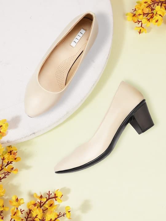 Image of ELLE Women Slip-On Pumps with Block Heel