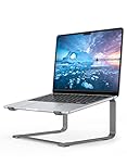SOUNDANCE Laptop Stand for Desk, Metal Computer Riser, Heavy Stable PC Holder, Ergonomic Laptops Elevator for 12 to 17.3 Inches Notebook Computer, Grey