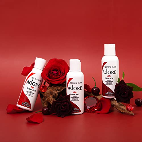 Adore Semi Permanent Hair Color - Vegan And Cruelty-Free Hair Dye - 4 Fl Oz - 060 Truly Red (Pack Of 2) #TOP16