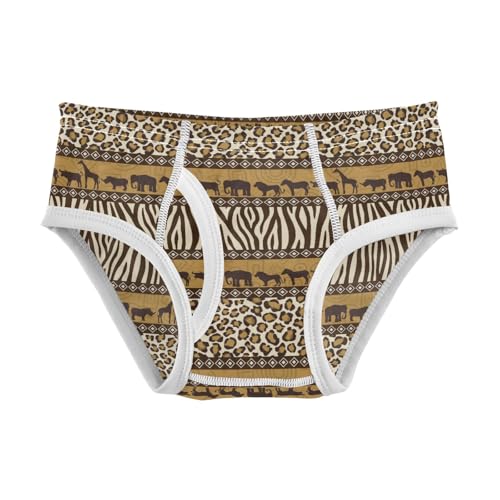 Boys' Exclusive Briefs Toddler Underwear 95% Combed Cotton Boxerbriefs 2T Leopard Cheetah Ornament 13