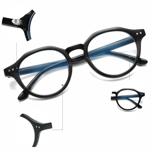 Gafas redondas de moda LVTFCO para cambiar de look con estilo retro 4