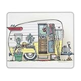 Épaisseur décente et lavable : avec une épaisseur de 3 mm, ce tapis de souris imprimé Happy Campers est parfait pour les affaires, les classes informatiques et un usage domestique. Il est lavable, donc si le café se renverse, il suffit de le rafraîchir avec de l'eau. Les taches liquides peuvent être facilement nettoyées, assurant une utilisation continue sans décoloration.