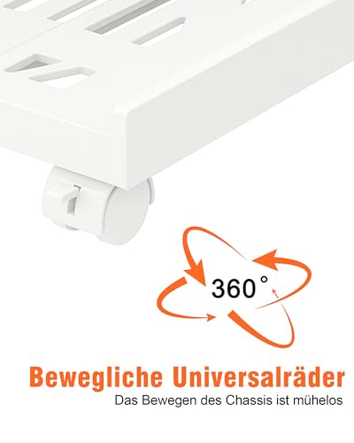 BOTEWO Soporte para PC con Ruedas: Torre de Ordenador Ajustable, Universal, con Bloqueo de Ruedas, para Oficina en Casa, Blanco - imagen 6