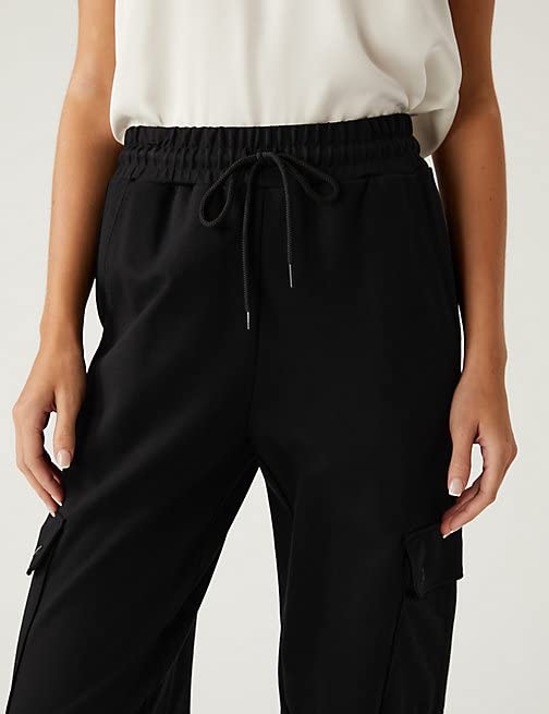 Image of Marks & Spencer Ponte Utility Tapered Ankle Grazer Joggers