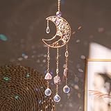 Lishang Attrape-Soleils en Cristal Attrape Soleil Arbre de Vie Attrape Soleil Cristal Suspendu Décoration pour Fenêtre Jardin Maison Décoration Lilas Clair