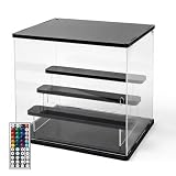 Acryl Vitrine mit LED Beleuchtung 30 x 23 x 24 cm, Transparente Display Box