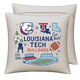 R and R Imports Louisiana Tech Bulldogs Officially Licensed 18" x 18" Throw Pillow Cover – Medley Design