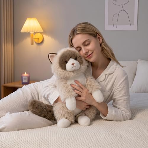 Peluche Chat Ragdoll 45 cm - Doudou Réaliste et Doux - 4