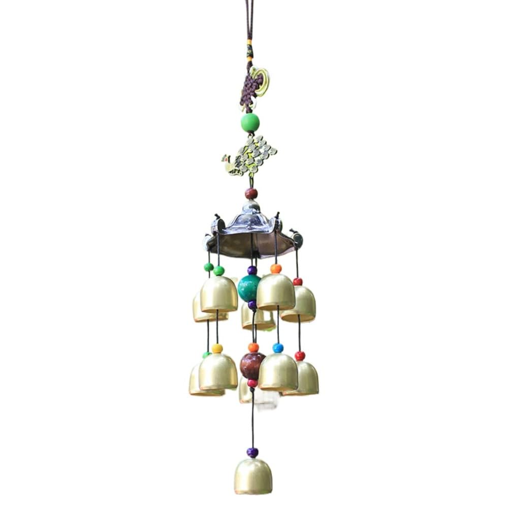 YUEKOPOU Wind Chime Decorations Home Doors Windows Bells Yellow 45x7.5cm