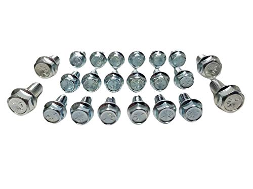 Z Whip SBC SBF 22pc Oil Pan Bolt Kit Compatible with Chevy & Ford Small Block V8 SBC 265 283 305 327 350 383 400 5.7L & SBF 260 289 302 351W 5.0L EFI Oldsmobile 350-455 Stamped Steel Oil Pan OLDS