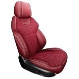Set coprisedili per auto 1 PCS Personalizzato Driver Seggiolino Auto In Pelle Copre Per Range Per Rover Per Evoque 2012 2013 2014 2015 Coprisedili Auto(Rosso,A)