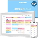 Dragon Touch Calendar, 15.6" Digital Calendar 2026 Family Wall Planner, 1080P Full HD Interactive Touchscreen, Smart Chore Chart and Home Organization, Gift for Busy Families Scheduling, UK Adapter