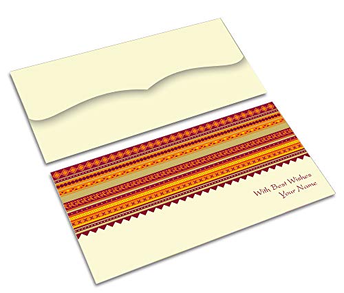 Image of Brown Cloud Customised Exclusive Shagun /Money /Gift Envelope /Cover /Lifafa for Gift /Festival with Personalized Text Message /Name /Photo (SERGLR BC 11) (Pack of 20)