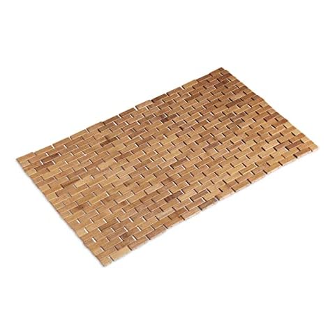 Tapis de Bain Relaxdays en Bambou Cover