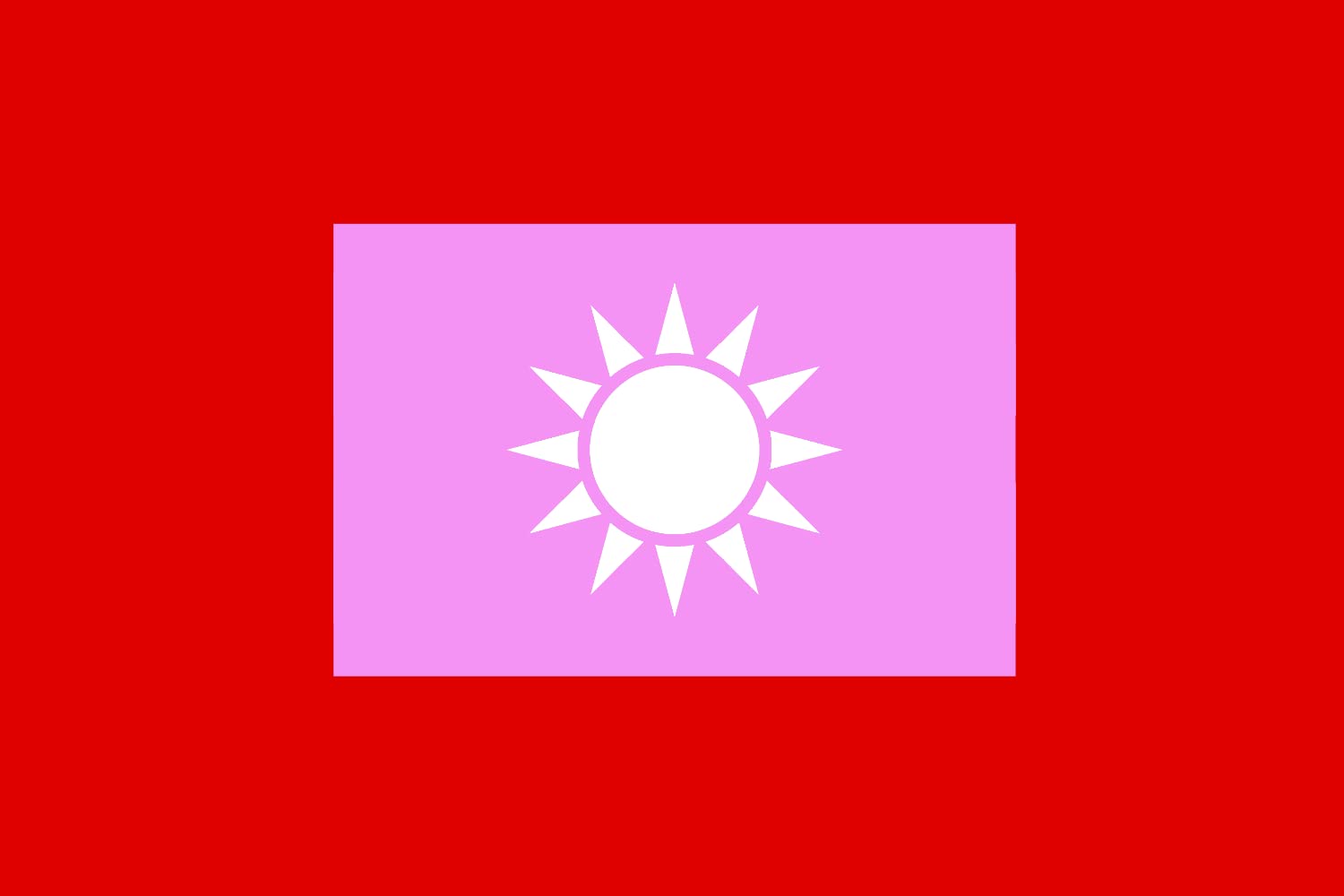 Drapeau Republic of China Gay-pride format paysage large pour événements LGBT