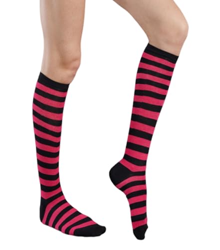Image of Striped Knee High Socks for Women Outdoor Sport Athletic Stripe Casual Tube Socks