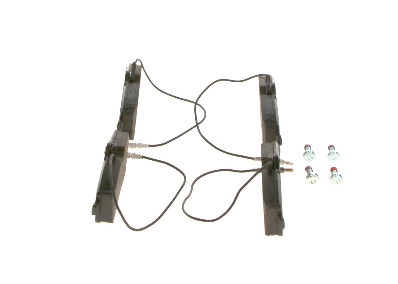 Bosch BP1007 - Pastiglie Freni Auto, Delantero - Calidad Bosch - Reducción de Ruido y Polvo - Certificación ECE-R90 - Sin Cobre - 1 Juego de 4 Pastillas - Con Accesorios