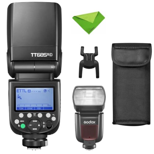 GODOX TT685II-C Flash TTL pour Appareil Photo Canon, synchronisation Haute Vitesse, système X sans Fil 2,4 G Flash Speedlite Compatible avec Canon Flash 5D 6D 7D 500D 600D