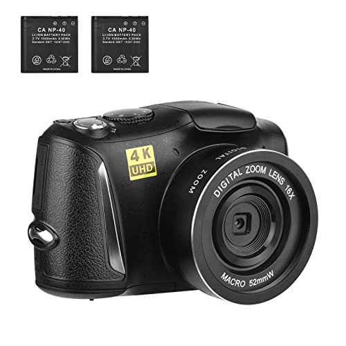 Appareil photo numérique 4K 48MP portable avec grand écran IPS 3,2 pouces et port Type-C