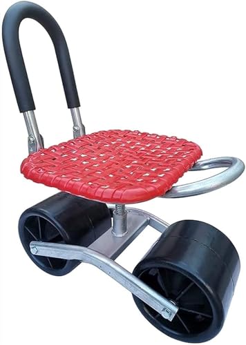 HACSYP Rolling garden seat, Planting Cart Work Seat, Adjustable 360 Degree Swivel Seat, for Planting Weeds or Lawn Care