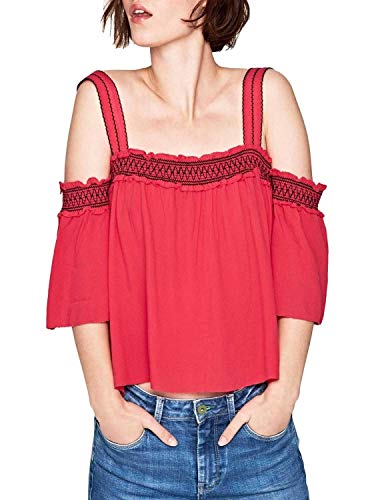 Blusa Pepe Jeans Rouge XL Idéale pour vos Sorties et Look de Bureau