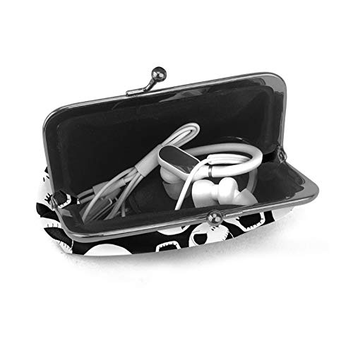 Printed Coin Purse Vintage Pouch Buckle Clutch Bag Kiss-Lock Change Purse Floral Clasp Closure Wallets For Women Girl… (Jack Skellington) #TOP3