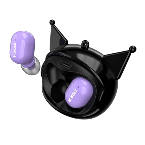 Hello Kitty Kuromi Wireless Bluetooth Earbuds with Rotating Charging Case | Built-in Mic, Hands-Free Calling, Purple and Black Design for Kids & Fans | Flip Face Feature - Thumbnail 5